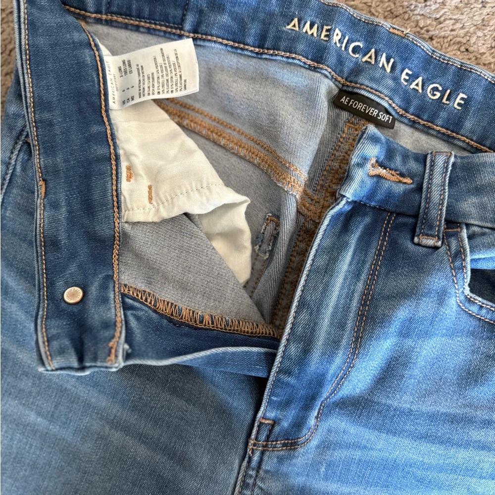 American Eagle 6X-Long Classic Blue Women's Skinny Jeans - Picture 2 of 3